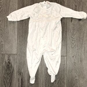 Vintage Rare 90's Unisex Baby Dior Footed Outfit With Bunnies And Snaps,Sz 6-9mo